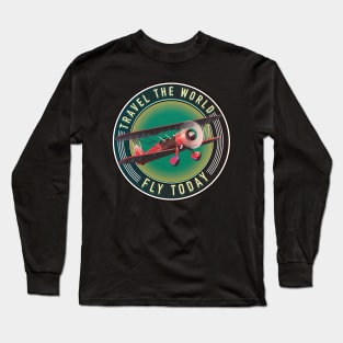 Travel the world fly today red and green edition Long Sleeve T-Shirt